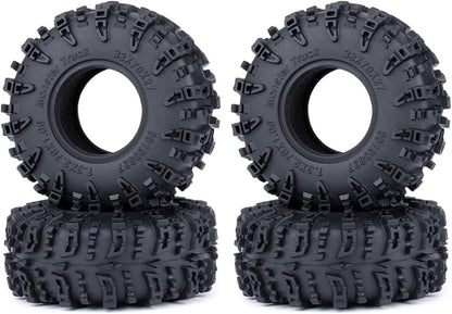 MORLORDY 4Pcs 1.3" Tires - 70mm High Rebound Rubber Tires with Foam Inserts for 1/18 1/24 Micro Crawlera TRX4M SCX24 Upgrade Parts, Style A - color: Style A