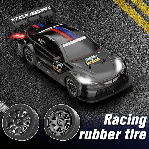 Losbenco RC Drift Car, 1:16 Scale Remote Control Car 2.4GHz 4WD 40KM/H High Speed RC Racing Car with Headlight, Drifting Tires and Racing Tires for Adults Kids