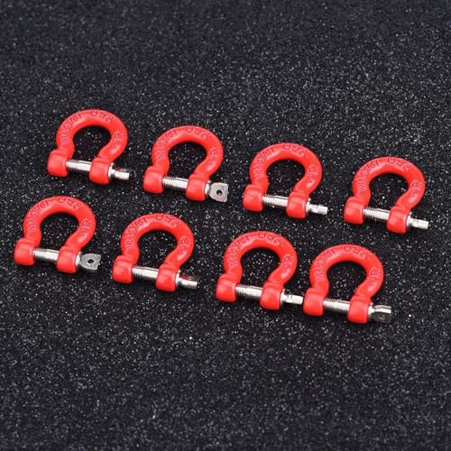 HighQuality Metal RC Tow Shackle, 8PCS Lock Catch Set for RC Climbing Car, Easy Install for, CC01, Portable RC Parts