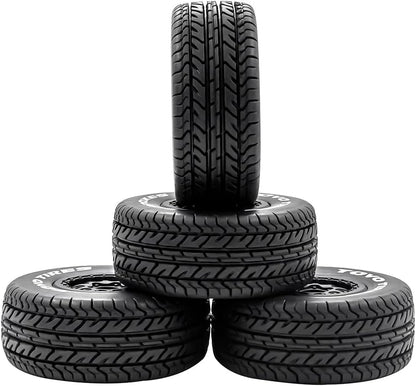 fujita 1/10 RC Racing Short Course Truck Tire & Off-Road Tyre Set Competible for ARRMA SENTON 3S Traxxas Slash4X4 Losi Tenacity Redcat HPI HSP RC Hort Course Truck Car（Black A） - color: Black a