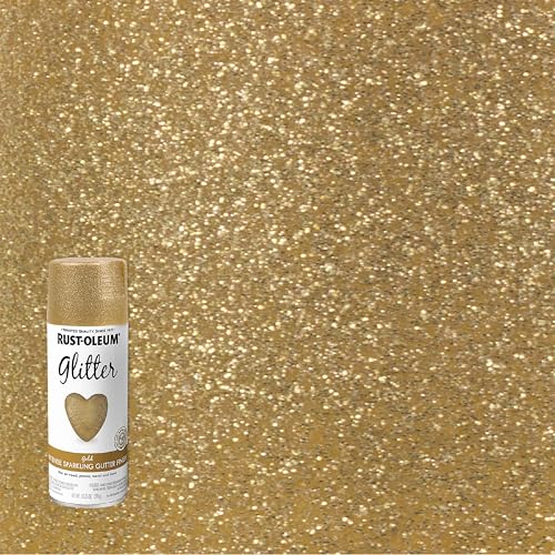 Rust-Oleum 301495-6PK Specialty Glitter Spray Paint, 10.25 oz, Gold, 6 Pack - color: Gold, size: 10.25 Ounce (Pack of 6)
