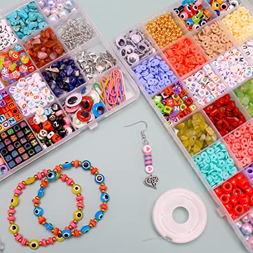 IOOLEEM Bead Organizer Box, 28 Grids Plastic Organizer Container Storage | Clear Dividers for bead arts and crafts for beading & jewelry storage & small items arts and crafts. - size: 28 Grids (1 pack)