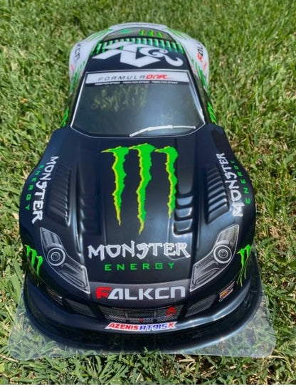 1/10 Scale RC Printed Drift Racing Touring On Road Car PVC Body Shell, Monster - style: Monster-KGN Body Shell