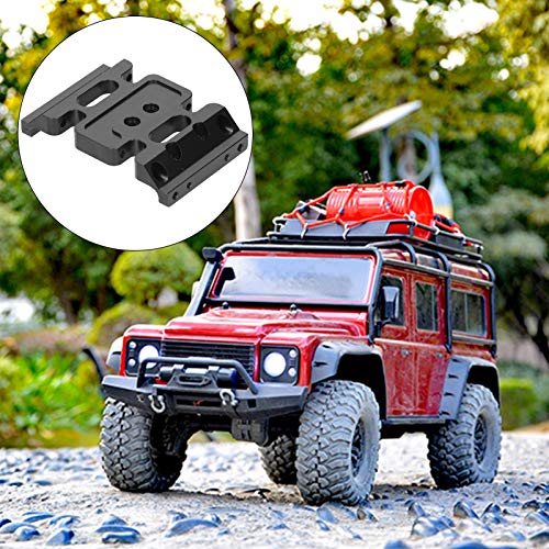 313mm Wheelbase Gearbox Chassis Frame, 1/10 RC Car Metal Upgrade Accessory, Aluminum Alloy Lightweight Base Support Plate with Anodized Finish for Remote Control Vehicles (Black) - color: Black