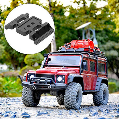 313mm Wheelbase Gearbox Chassis Frame, 1/10 RC Car Metal Upgrade Accessory, Aluminum Alloy Lightweight Base Support Plate with Anodized Finish for Remote Control Vehicles (Black) - color: Black