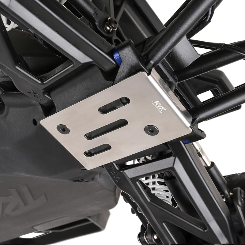KYX Racing Stainless Steel Chassis Protective Plate Skid Plate Guard Upgrades Parts Accessories for 1/10 RC Crawler Car Traxxas F150 Raptor R