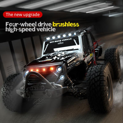 70 km/h Brushless Remote Control Car for Adults, 1/16 RC Waterproof Monster Truck, 2.4 GHz All Terrain Offroad Drift Car, 4WD RC Buggy, 3 Batteries (Blue) - color: 16103pro,3 Batteries(black)