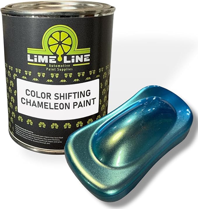 LiME LiNE Chameleon Color Changing Urethane Basecoat: Ready to Spray: (Gold, Orange, Green) 1 Quart - color: Chameleon Gold, Orange, Green - 1 Quart