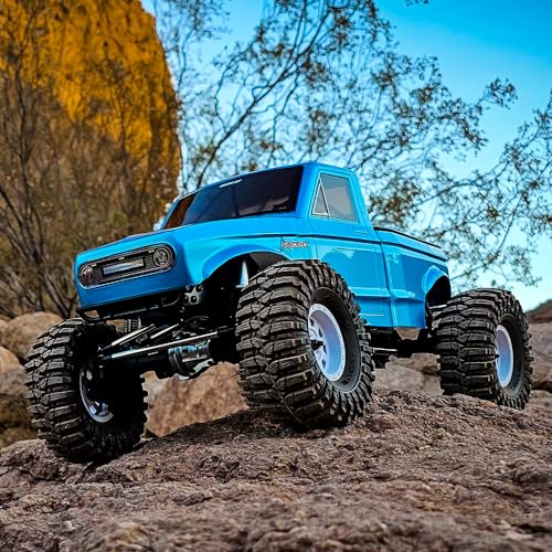 Redcat Racing Ascent 1/10 Scale LCG Performance RTR RC Rock Crawler Truck – Brushed 42T Motor, Portal Axles, 4WD, Aluminum Shocks, RTX-4C Radio - RC Truck - Blue - color: Blue