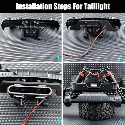 MORLORDY 1/10 RC Car LED Light Kit Headlight Taillight Set for 1/10 ARR-ma Big Rock 3S RC Trucks Upgrade Parts