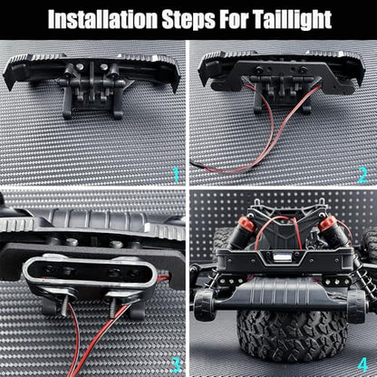 MORLORDY 1/10 RC Car LED Light Kit Headlight Taillight Set for 1/10 ARR-ma Big Rock 3S RC Trucks Upgrade Parts
