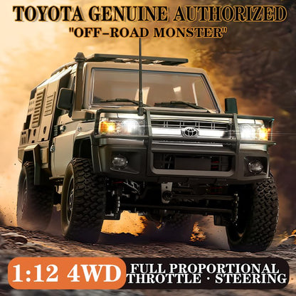 MN82S RC Rock Crawler, 2.4Ghz Toyota Remote Control Truck, 4WD 2 Speeds Switch RC Crawler Off-Road Pick-up with 2 Upgraded 1200mah Battery, 1/12 Scale Trucks (with Gift) - color: Grayy