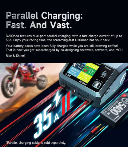 Sky RC D200neo Dual Charger 800w Lipo Battery Balance Charger BD350 Discharger AC/DC Multi-Function Smart Charger