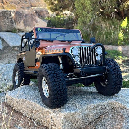 Axial 1/10 SCX10 III Jeep CJ-7 4X4 RTR Brushed RC Rock Crawler, Copper | Battery and Charger Not Included, RC Truck, AXI03008V2T2 - color: Copper