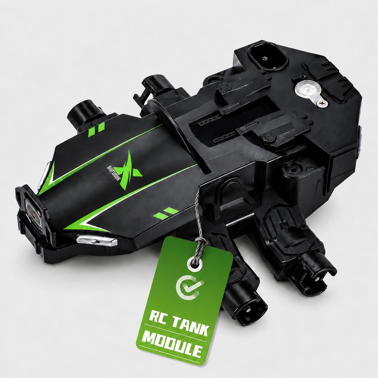 Green RC Tank Accessories Replacement Body Shell, Plastic Hull Cover for Remote Control Tank Model, Repair Spare Part Upgrade Kit for RC Hobby Tracked Vehicle - color: Green & Replacement Body