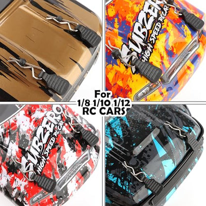 50 Pieces 1.2mm Universal RC Body Clips with Pull Tabs Car Clips RTR Clip Pins H165 Assembly Spare Parts for 1:8 1:10 1:12 Scale Redcat HPI Himoto HSP Exceed RC Car Parts Truck Buggy（Black - color: 1.2mm
