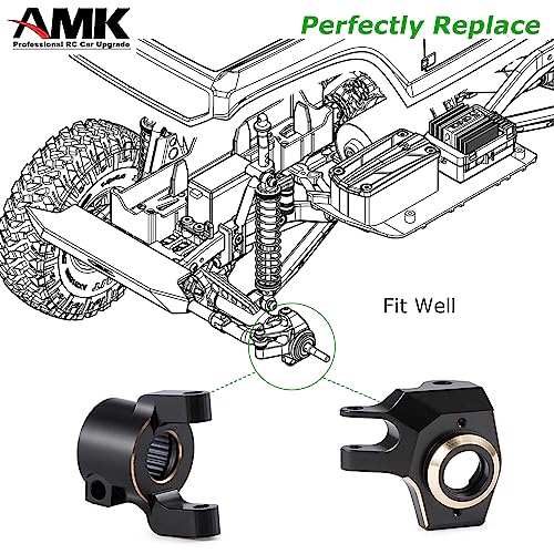 SCX10 II Brass Weights C Hub 30g Caster Blocks 96g Steering Knuckles for Front Axle for 1/10 RC Crawler AR44 Axial SCX10 Upgrades