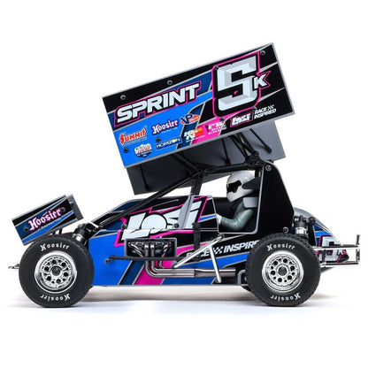 Helidirect Losi 22S Sprint 1/10 Scale 2WD RTR Dirt Oval RC Sprint Car, Brushed Spektrum Radio System - Blue - color: Blue
