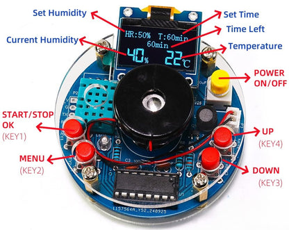 DIY Humidifier Soldering Practice kit, Complete Soldering Project kit with Components, PCB & Enclosure, Perfect for Electronics Enthusiasts & Beginners