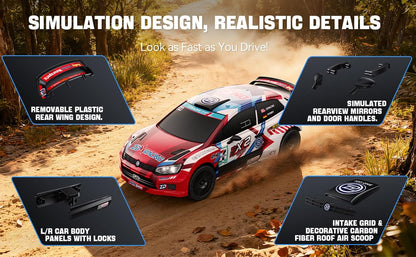 ZD Racing 1/12 Fast RC Cars for Adults, Max 50 MPH Brushless Drift Car with Gyro, 4WD RTR High Speed Rally, with 3S 2200 mAh Drifting RC Remote Control Car for Adult
