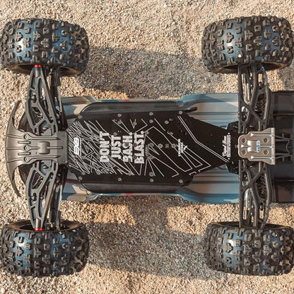 ARRMA RC Truck 1/8 KRATON 4X4 6S BLX BRUSHLESS V6 Speed Truck RTR (Lipo Battery and Charger Not Included) (Blue/Orange), ARA8608V6T1 - color: Blue/Orange