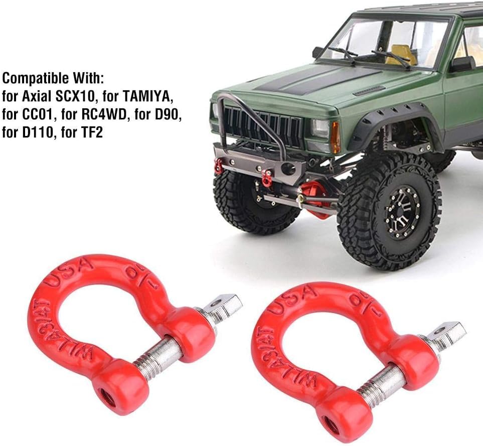 RC Car Trailer Buckle, 8 Pcs Metal Tow Shackle Lock Catch for RC Climbing Crawler Car Accessory Parts Car Model Accessory