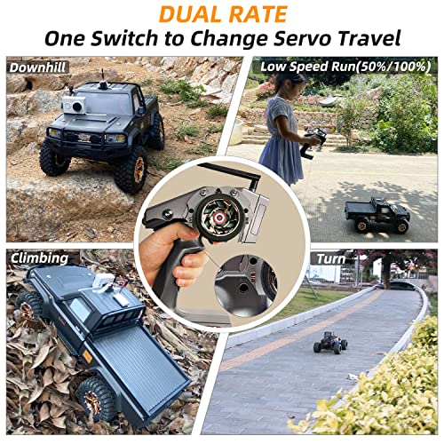 Radiolink RC6GS V3 7CH Transmitter and Gyro Receiver R7FG for RC Car & Boat | 7 Channels 2.4Ghz | Voltage Telemetry