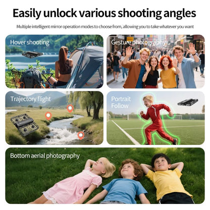 Adult 2K Dual Camera Drone with 4.5" LCD Screen Remote Control (No Phone Needed), Brushless Motor FPV Quadcopter, Under 249g Mini Drone, Portable Design, Optical Flow Stable Hover, Follow Me, 360° Flip, Beginner-Friendly Drone