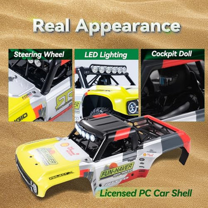BEEZRC FMS 1/18 FSC18 Ford Bronco RTR EB RC Short Course Truck High Speed RC Off-Road Brushless 4x4 RC Truck RC Car Hobby RC Waterproof Remote Control Car for Adults Racing Livery 2024 RS(No Battery) - color: 2024