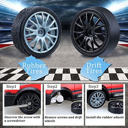 Remote Control Car RC Drift Car 2.4GHz 1:24 Scale 4WD High Speed RC Cars Vehicle with LED Lights Drifting Tires Racing Sport Toy Cars for Adults Boys Girls Kids Gift - color: Blue