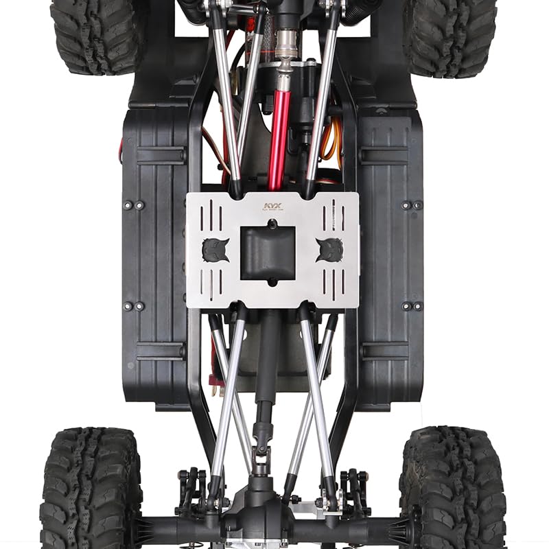 KYX Racing Stainless Steel Skid Plate Guard Chassis Guard for 1/10 Rc Crawler Redcat Gen8 Scout II
