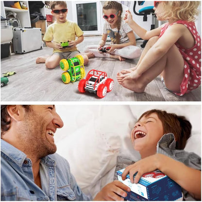 MaxTronic Amphibious Remote Control Car,Rechargeable RC Cars Toy 360° Flips Rotation Stunt Crawler 15KM/H 4WD All Terrain Outdoor Indoor Toy for Kids Boys Girls 3-12 - color: Green