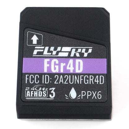 Goolsky Flysky FGr4D Receiver, 2.4GHz 4CH Waterproof Receiver Built-in Dual Antenna Compatible with Flysky All AFHDS 3 RC Transmitter Noble NB4 PL18 EL18 for RC Car Boat