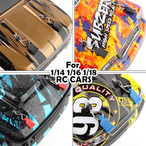 60 Pieces 1mm Universal RC Body Clips with Pull Tabs Car Clips RTR Clip Pins H165 Assembly Spare Parts for 1:14 1:16 1:18 Scale Redcat HPI Himoto HSP Exceed RC Car SCX24 TRX4M Parts Truck Buggy - color: 1.0mm