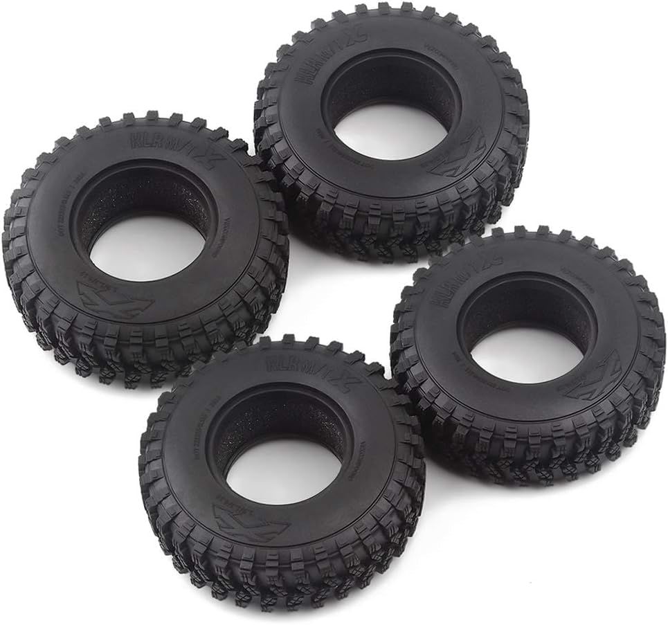 INJORA RC Tires 1.9inch 4Pcs RC Rubber Tyre Set Wheel Tires for 1:10 RC Crawler Axial SCX10 SCX10 III AXI03007 D90 TF2 MST Tamiya - size: 105mm