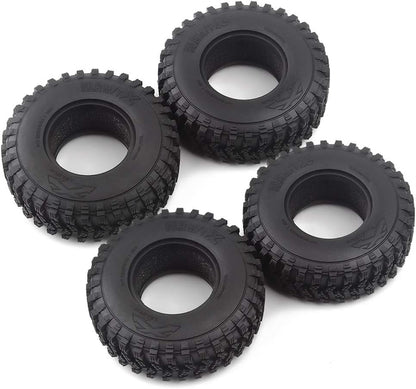 INJORA RC Tires 1.9inch 4Pcs RC Rubber Tyre Set Wheel Tires for 1:10 RC Crawler Axial SCX10 SCX10 III AXI03007 D90 TF2 MST Tamiya - size: 105mm