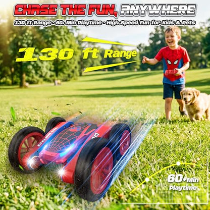 Spider RC Crawler with Cyclone Mode, Rechargeable, Ages 4-12 | 4WD RC crawler with Cyclone mode, all-terrain tires, rechargeable batteries, dual motors and 2.4GHz control - color: Cyclone-black