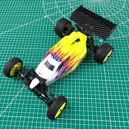 QUE-T 1/16 Tail Wing Carbon Fiber& Aluminium Rear Wing for Losi Mini-B RC Buggy Car Upgrade