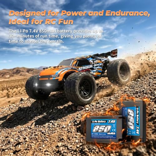 HAIBOXING 1:18 Fast RC Car, Remote Control Truck for Adults&Kids | Hobby RC Truck for Boys. 36KPH High-speed Off-Road RC Electric Vehicle with 2 Rechargeable Batteries（18858E） - style: 1/18 RC car