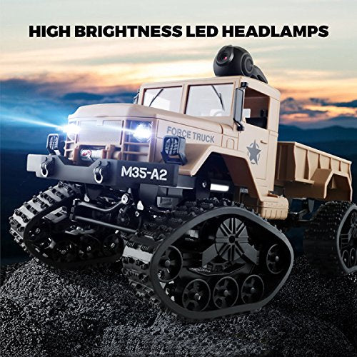 LONGET RC Hobby Toys Military Truck 4WD 2.4Ghz All Terrain Vehicle Off-Road Sport Cars Gifts for Kids and Adults