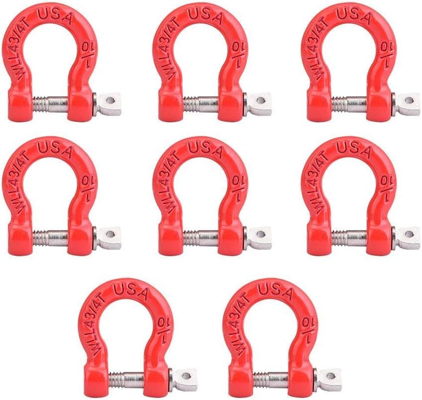 RC Car Trailer Buckle, 8 Pcs Metal Tow Shackle Lock Catch for RC Climbing Crawler Car Accessory Parts Car Model Accessory