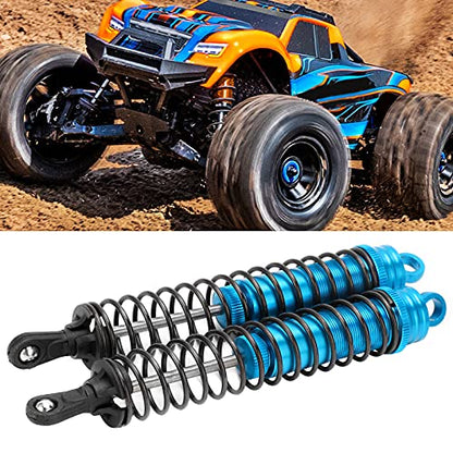 Drfeify 2PCS 144mm Oil Filled Shock Absorbers for 1/8 RC Car, Aluminum Alloy Adjustable Damper Set Fit for HSP, HPI, Axial SCX10 RC Crawler and Off Road Truck (Blue) - color: Blue