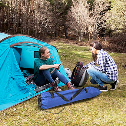 Xxerciz Foldable Camp Chair Replacement Bag Carrying Bag Large Mouth Bag with Shoulder Strap for Outdoor Camping, Heavy Duty Large Storage Folding Chair Bag (Chair is not Included) - color: Maldives Blue