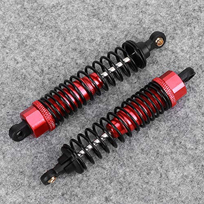 Shock Struts Damper, 2 Pcs Front Rear Shocks Damping Metal RC Car Upgrades Part Absorbers Oil Damper for 1/10 Flat RC Racing Car (85MM) - size: 85MM