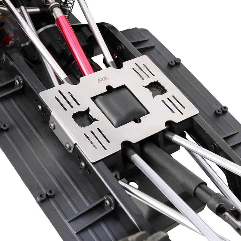 KYX Racing Stainless Steel Skid Plate Guard Chassis Guard for 1/10 Rc Crawler Redcat Gen8 Scout II
