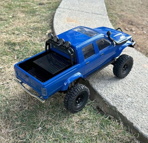 WPLDEWAN RC Rock Crawler WPL C64-1 RC Truck 4x4 Off Road Pickup | 1/16 RC Crawler Hobby RTR All Terrain 260 Motor Upgraded Chassis 2.4GHz Proportional Throttle Steering Adult