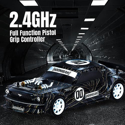 Hoonigan Mustang Remote Control RC Car for Kids – 3.7V, 2.4 GHz, Detailed Replica Design, USB Rechargeable Battery Included, 1:16 Scale, 150 ft Range, 6 Mph - size: 1:16, style: Hoonigan