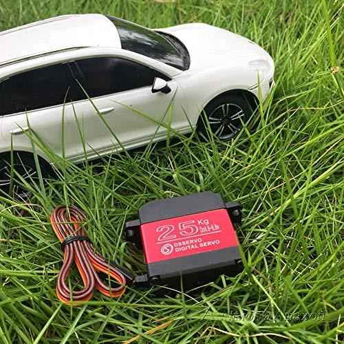 25kg RC Digital Servo Large Torque High Speed Full Metal Gear Waterproof 180 Degree Control Angle - size: 25kg-180°