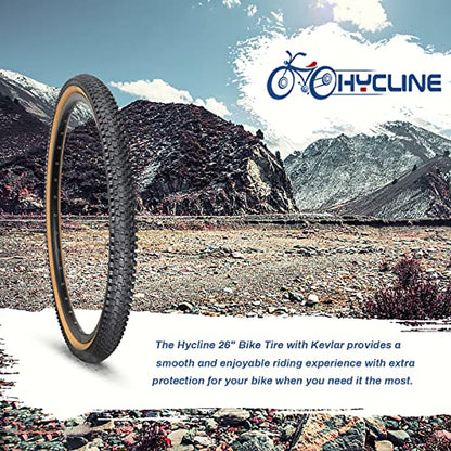 Hycline Mountain Bike Tire: 20/24/26/27.5-inch Folding Replacement High-Performance Wear-Resistant Bicycle Tires for MTB Off-Road Bike - size: 26x1.95 60TPI, style: Qty 1 Tire