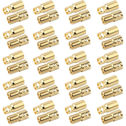 20 Pairs Gold-Plated 6MM 6.0MM Banana Plug Bullet Male and Female Connector Adapter for RC Lipo Battery ESC Motors (6.0MM) - size: 20Pairs 6.0MM